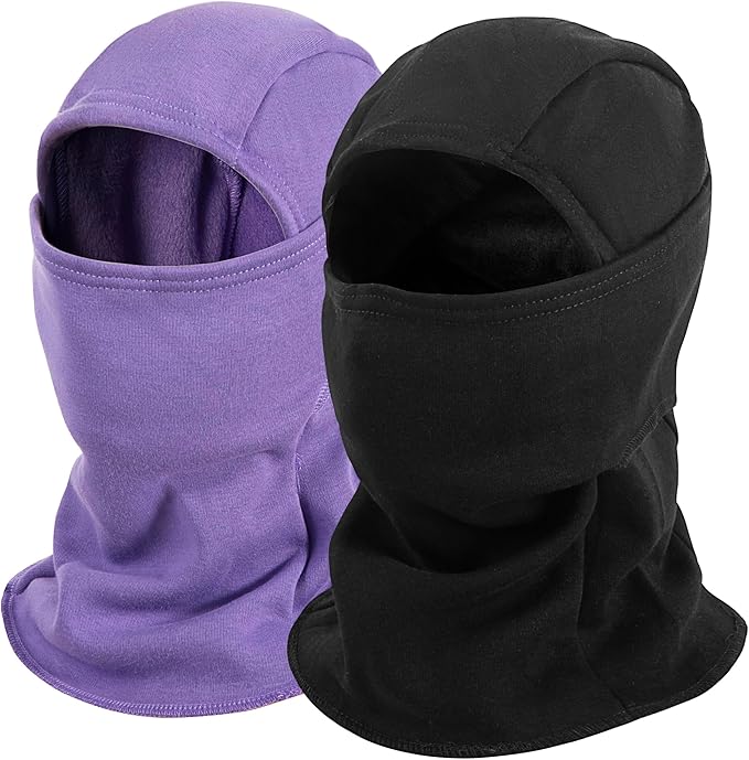 Balaclava Ski Mask for Adult, Full Face Mask Winter Fleece Thermal Cold Weather Outdoors Cover for Men Women 2 Packs