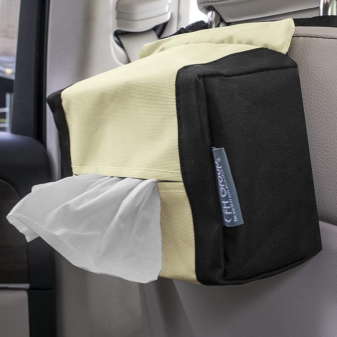 FH Group E-Z Travel™ Napkin Tissue Dispenser Holder Fits Most Cars, SUVs, Trucks, and Vans Beige
