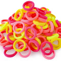 120 Pcs Baby Hair Ties, Cotton Toddler Hair Ties for Girls and Kids, Multicolor Small Seamless Hair Bands Elastic Ponytail Holders(Pink+Yellow)
