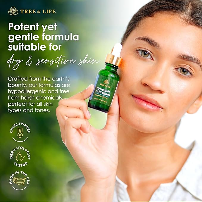Tree of Life Beauty Facial Skin Care Set, Brightening, Firming & Hydrating Face Serums - Vitamin C, Retinol & Hyaluronic Acid for Smooth Radiant Skin, Dermatologist Tested, 1 Fl Oz (Pack of 3)