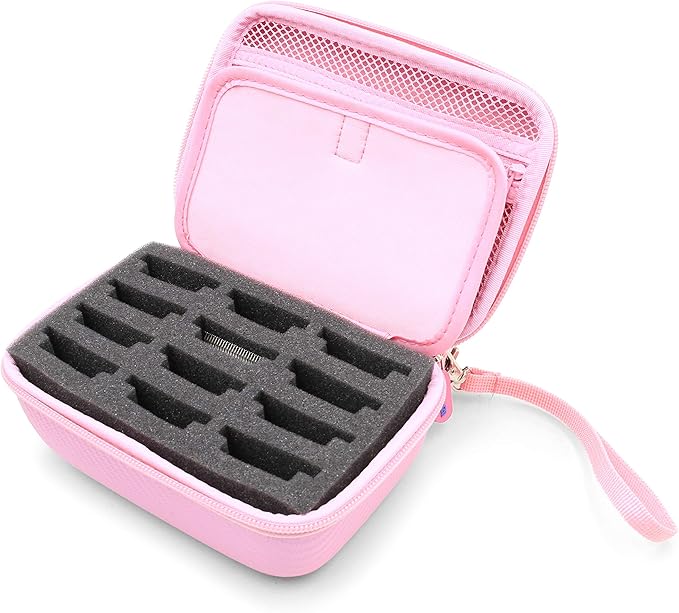 CASEMATIX Clipper Guard Holder With 12 Blade Case Slots - Compatible With Oster, Andis, BaBylissPRO, Wahl - Metal Blade Holder Top Pocket - Case Only