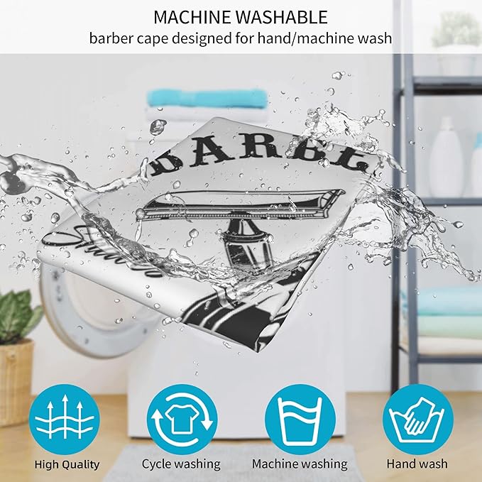 Adult Barber Cape, Professional Salon Haircut Capes, Haircut Kit Hairdressing Apron for Home Salon Barbershop