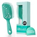 FHI Heat UNbrush Flex Detangling Brush — Ultra-Flexible, Pain-Free Hair Brush Detangler with DuoFlex Anti-Static Bristles for Removing Tangles, Massaging Scalp & Faster Styling - Teal