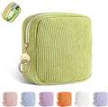Period Bag for Teen Girls, Corduroy Sanitary Napkin Storage Bag, Menstrual Pad Pouches Tampon Holder for Purse