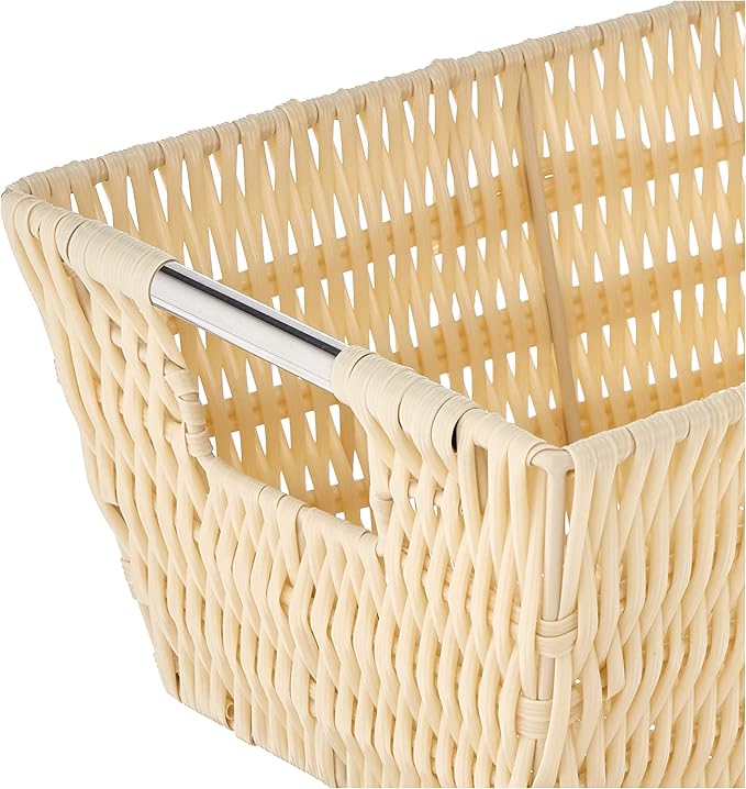 Whitmor Rattique Small Shelf Tote Latte (Pack of 2)