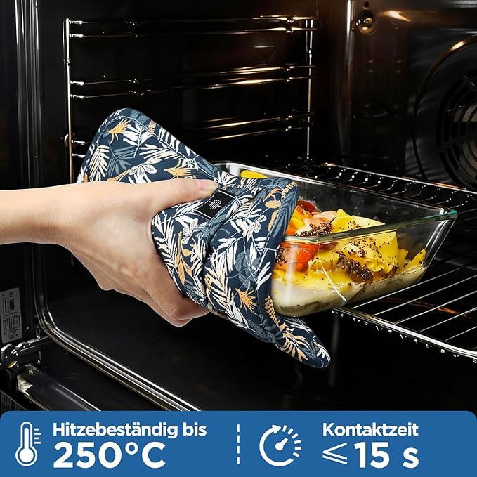 Pot Holders for Kitchen Heat Resistant Hot Pads for Countertops Oven Pot Holders Cotton Potholders for Kitchen Cooking Baking - 2PCS
