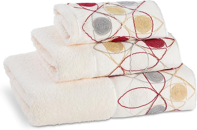 Zahari Home Sedona Modern Bathroom Towel Set - 3 Piece Luxury Towel Set - Beige