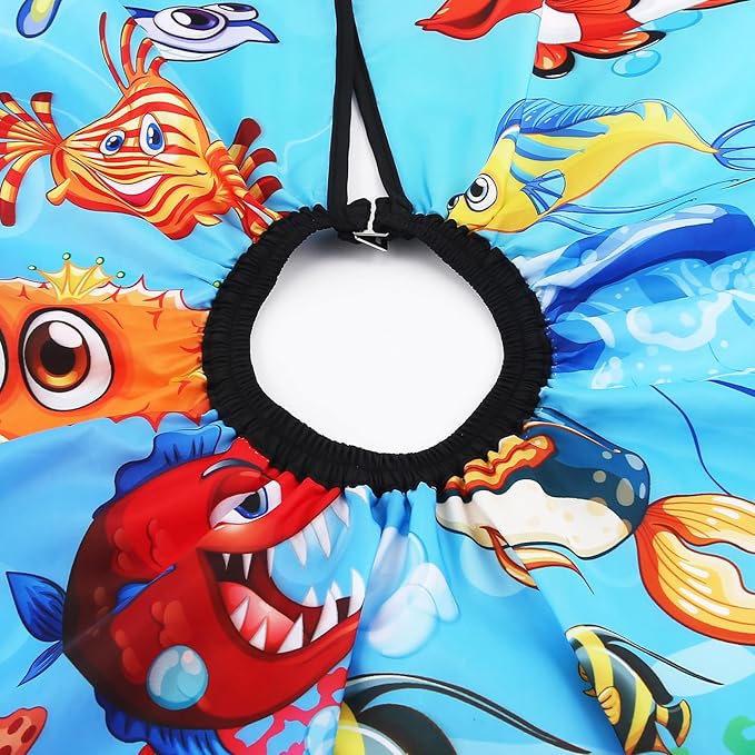 DOKKIA Barber Hair Cutting Cape Kids Children Toddler Boys Girls Hairdressing Salon Styling Cloth Apron Cover Gown (Sea World Mermaid/40×50")