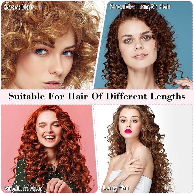 Heatless Curling Rod Headband, Heatless Curls Overnight Headband for Short Long Hair No Heat Overnight Curls with Thin Curlers to Sleep In Lazy Natural Soft Wave DIY