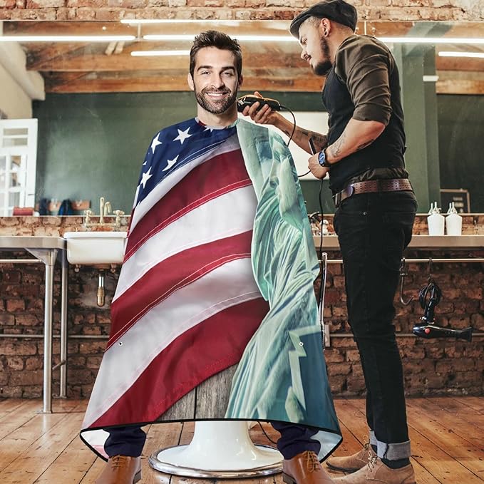 visesunny Professional Barber Cape Polyester Hair Cutting Salon Cape Apron Anti-Static Beard Bib Grooming Apron