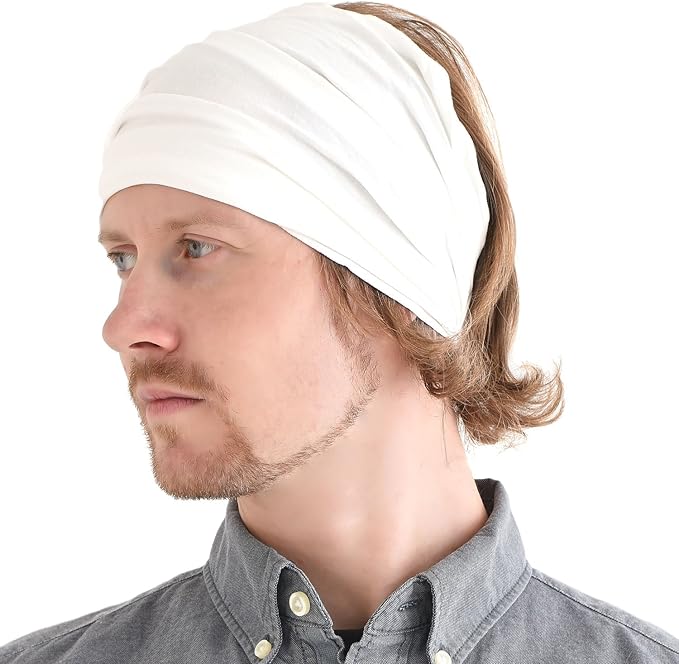 CHARM Headband for Men, Japanese Style Bandana Head Bands for Women and Men, Stretch Hair Band for Sports & Daily Wear by Casualbox