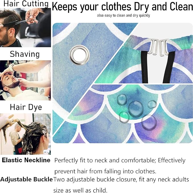 visesunny Professional Barber Cape Polyester Hair Cutting Salon Cape Apron Anti-Static Beard Bib