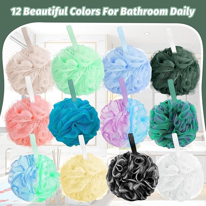 Amazerbst loofah,6 Pack Shower loofah loofah Sponge,Bath Sponge Body Scrubber for Women and Men