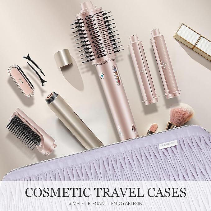 Leudes Dy son Travel Case for Shark Hair Dryer Airstraight Flex Style Hair Attachment Tool Organizer Accessories Air Wrap Flat Curling Iron Carrying Case (Lavender)