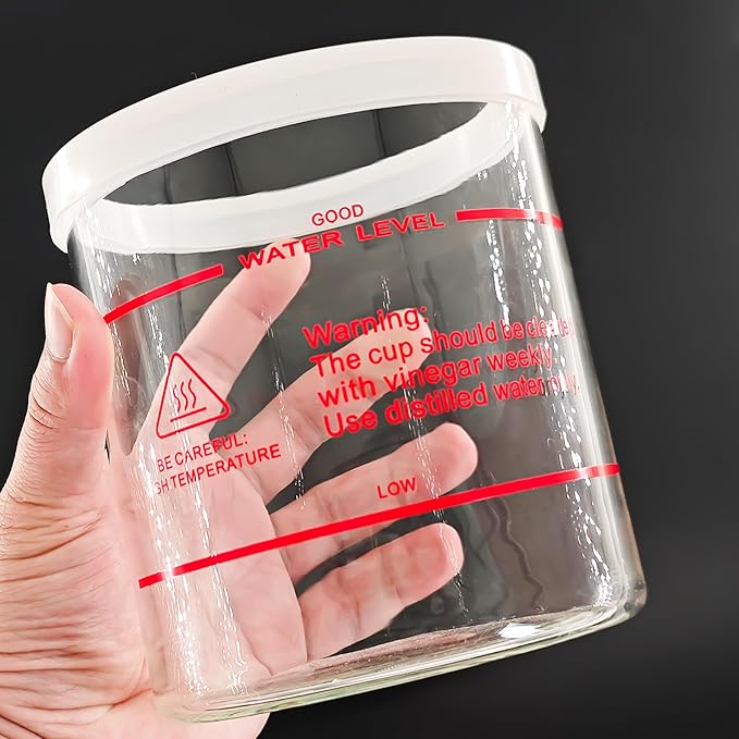 Elitzia Accessories Transparent Glass Steamer Jar Spare Parts of Facial Steamer ETBL1(Height 13cm)