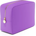 Embla Large Makeup Bag and Waterproof Nylon Travel Toiletry Bag, Large Capacity Cosmetic Zipper Pouch, Purple