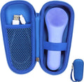 Hard Carry Case Compatible with NågraCoola CLIE Sonic Facial Cleansing Brush, Waterproof Case Storage Carrying Holder Fits for Silicone Face Scrubber and Charging Cable (Box Only), Blue