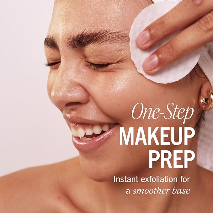 First Aid Beauty - Facial Radiance Pads with Glycolic & Lactic Acids, Daily Exfoliating Pads with AHA, Visibly Smaller Pores, Help Tone & Brighten Skin, One-Step Makeup Prep, Compostable, 60