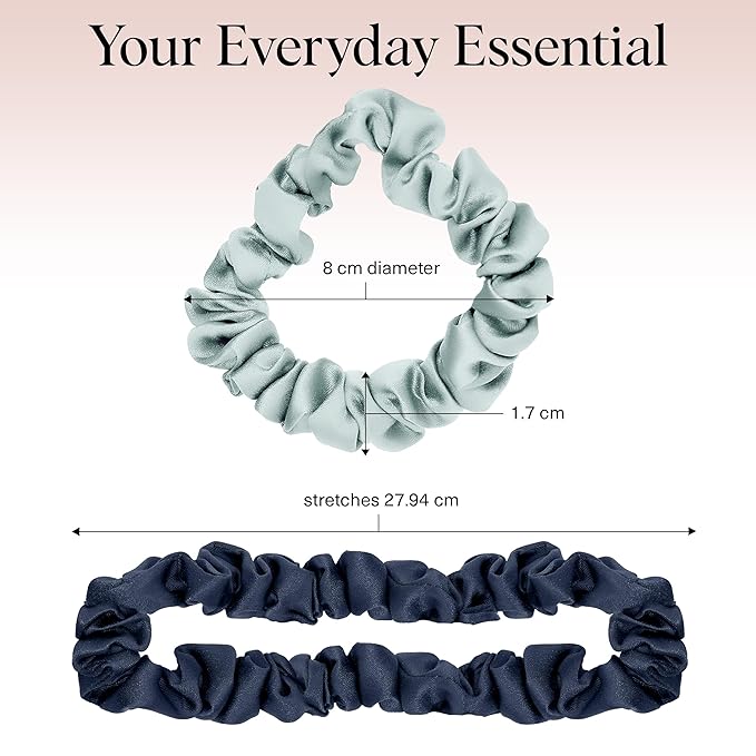 Kitsch Ruched Satin Scrunchies for Women - No Crease, Frizz-Free Sleep | Softer Than Silk Scrunchies Gentle On Hair Scrunchies for All Hair Types | Stylish Hair Accessories - Garden Bouquet, 5pcs