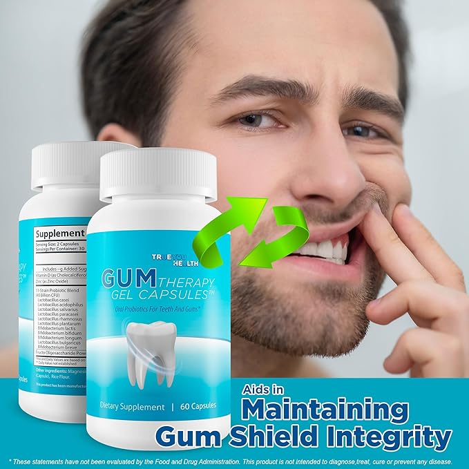 Gum Therapy Gel Capsules - Our Best Gum & Teeth Support Probiotic - Oral Dental Probiotics Gum Health Supplements - Gum & Teeth Probiotic - Our Best Oral Probiotics for Teeth and Gums - Gum Supplement