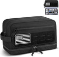 ETRONIK Tactical Toiletry Bag for Men, Travel Hygiene Bag with Double-layer, Hanging Toiletry Bag Water-Resistant Shaving Dopp Kit with EDC Molle Pouches, Bathroom Shower Makeup Bag Women, Black