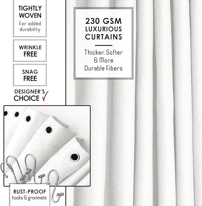 Clara Clark White Bathroom Set - Bathroom Sets with Shower Curtain and Rugs, 26PC Bathroom Accessory Set, Shower Curtain Set with Adhesive Corner Shower Caddy Hanging & Soap Dispenser