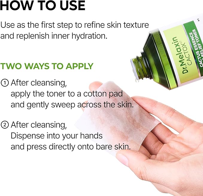 Dr.Melaxin Cactox Cactus Essence Pore Relief Toner 150ml – Hydrating & Soothing Facial Toner for Sensitive Skin, Barrier Care, Gentle Pore Care