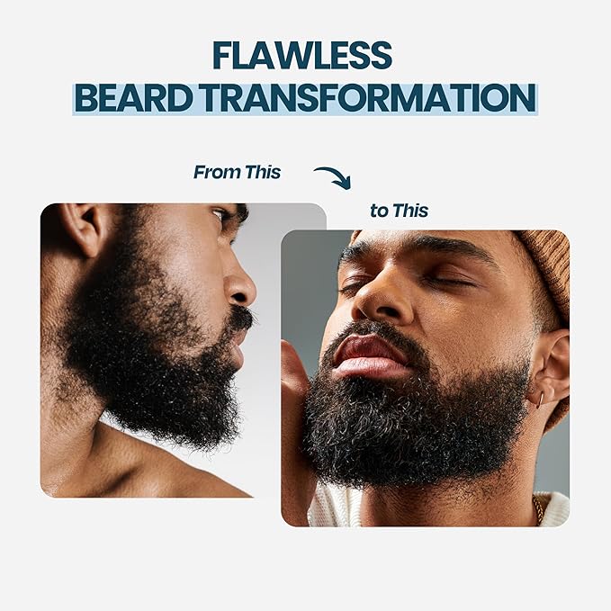 Beard Filler Pen For Men. Instant Gray Hair Coverage. Easy to Use Temporary Color for Beard, Mustache and Eyebrows. All Day Natural Finish - 2-in-1 Formula. Up to 40 Applications (BROWN)