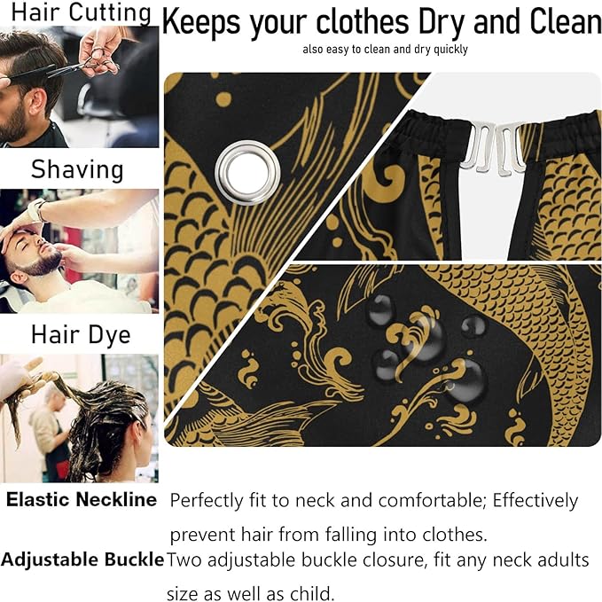 visesunny Professional Barber Cape Polyester Hair Cutting Salon Cape Apron Anti-Static Beard Bib