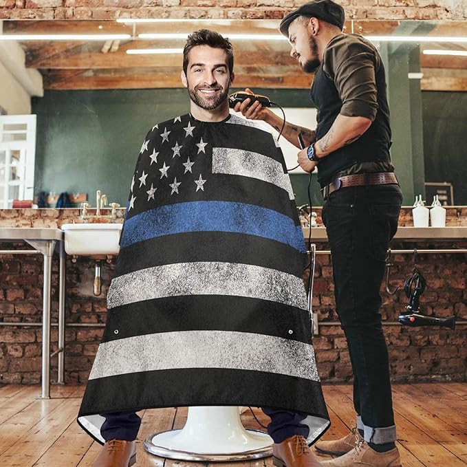 visesunny Professional Barber Cape Polyester Hair Cutting Clippings Catcher Grooming Cape Apron for Shaving Trimming For Men