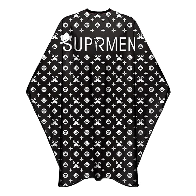 Barber Capes for Men Professional Haircut Capes with Snaps Salon Capes for Stylist -63"*56"(Black)