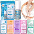 Pedicure Foot Soak Set - Upgraded 6 in 1 Foot Spa, Foot Bath Spa, Pedicure Kit, Foot Soak for Tired & Dry Cracked Feet, Athletes Feet and Calluses (Pacific Waves)