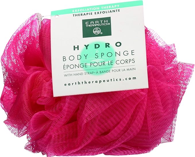 Earth Therapeutics Hydro Body Sponge with Hand Strap - Rose