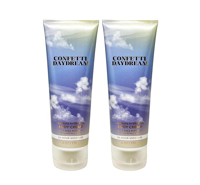 Bath & Body Works Ultimate Hydration Body Cream Pack of 2 (Confetti Daydream),8.0 fluid_ounces