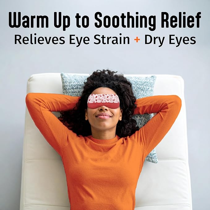 HotHands Steam Therapy Unscented Reusable Eye Pillow, Red, One Size