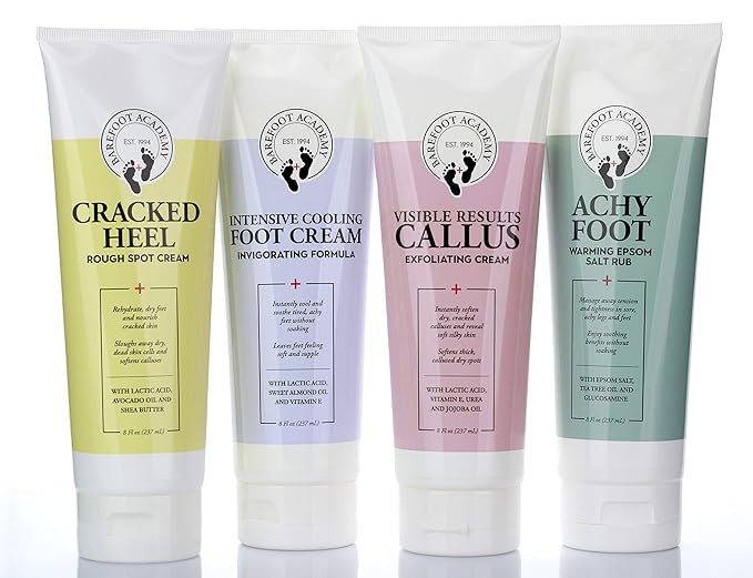 Heavy Duty Foot Care Scrub & Moisturizer Cream For Calluses, Dead Skin, Tough Heels, Cracked Heels, & Rough Spots On Feet, Skin Care For Feet, Large 8 Fl Oz (Exfoliating Foot Cream)