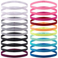 Duufin 20 Pieces Elastic Headbands Non Slip Sport Headband Colorful Hair Bands Workout Headband Sweatband Fashion Yoga, Running Elastic Sports Headbands for Women, Men and Girls, 14 Colors