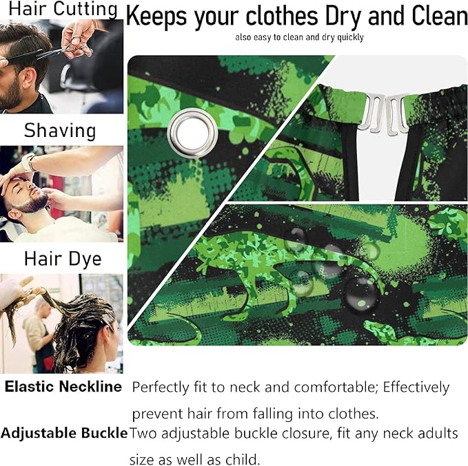 visesunny Professional Barber Cape Polyester Hair Cutting Salon Cape Apron Anti-Static Beard Bib Grooming Apron