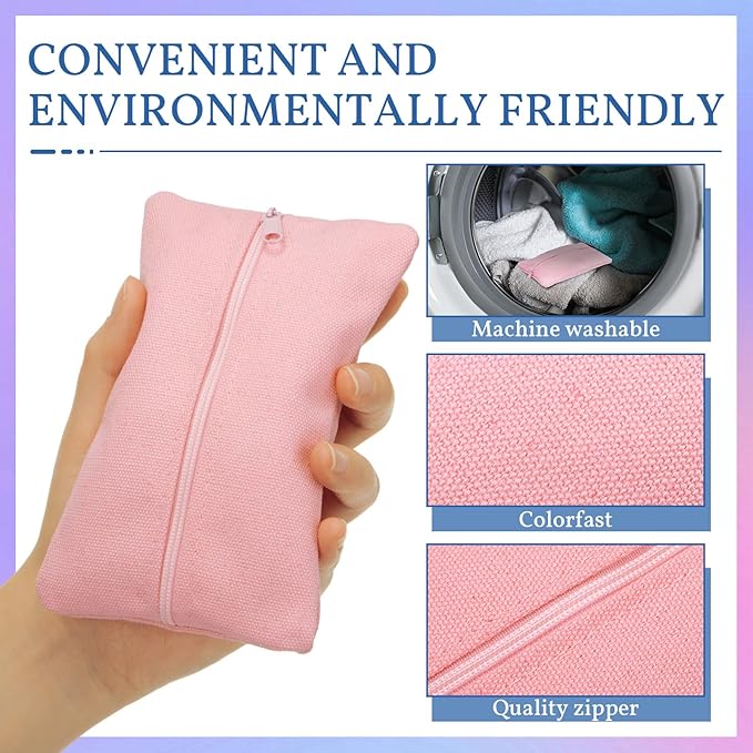 Sherr 5 Pieces Tissues Purse Pocket Tissue Holder Reusable Travel Pouch Fabric Zipper Enclosed Small Size Flower Pattern Holder for Purse Coins for Christmas, 5.25 x 3 Inches(Solid Style)