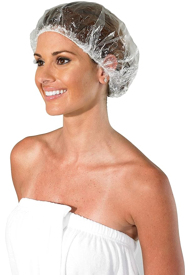 Colortrak Professional Bouffant Processing Caps, Single Use, Contain Hair During Perms, Conditioners, Relaxers, and Coloring, Extra Large, Clear Plastic, Usable as Shower Cap, 100 Per Pack