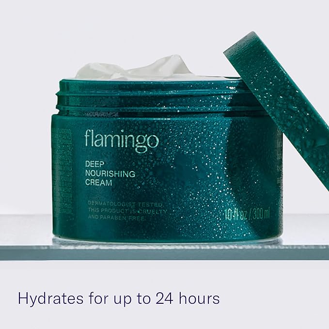 Flamingo Deep Nourishing Cream for Women - 24 Hour Moisturizing Body Cream for Dry Skin - 10 fl oz