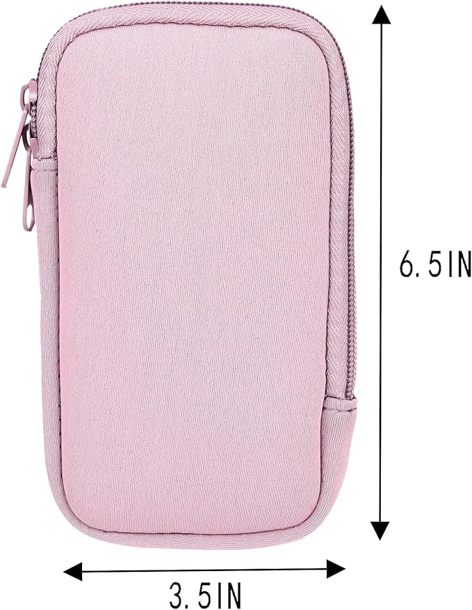 Tampon Storage Bag, Neoprene Tampon Organizer Case with Zipper Small Pouch for Feminine Products Portable Period Bags for Women,Ladies (Light Purple, 2pcs)