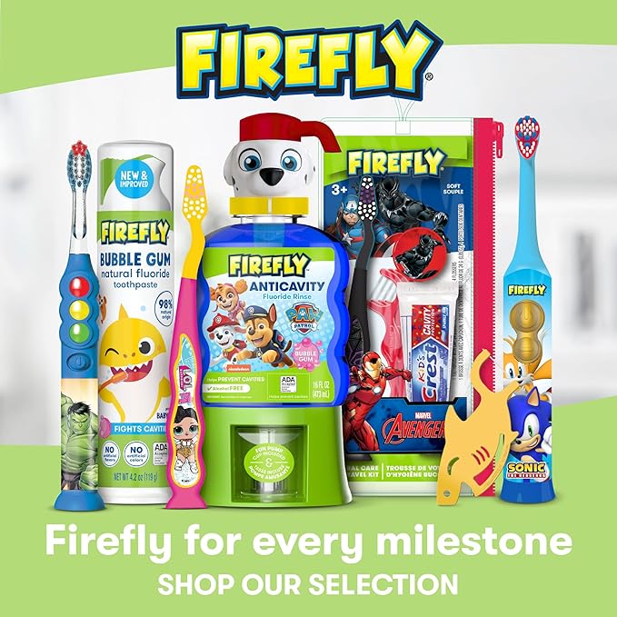 First Firefly Peppa Pig Light Up Timer Toothbrush with Extra Soft Bristles, 1 Count