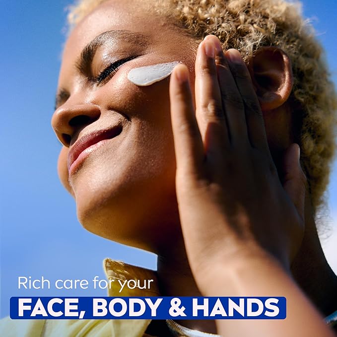 NIVEA Creme Body, Face and Hand Moisturizing Cream, German Formula, Rich Body Moisturizer with Provitamin B5, 8.4 Oz Tin