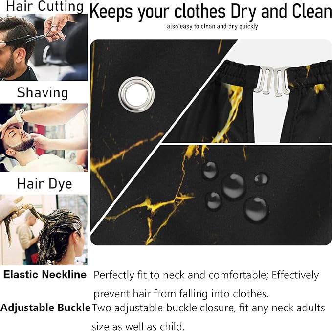 visesunny Professional Barber Cape Polyester Hair Cutting Salon Cape Apron Anti-Static Beard Bib Grooming Apron
