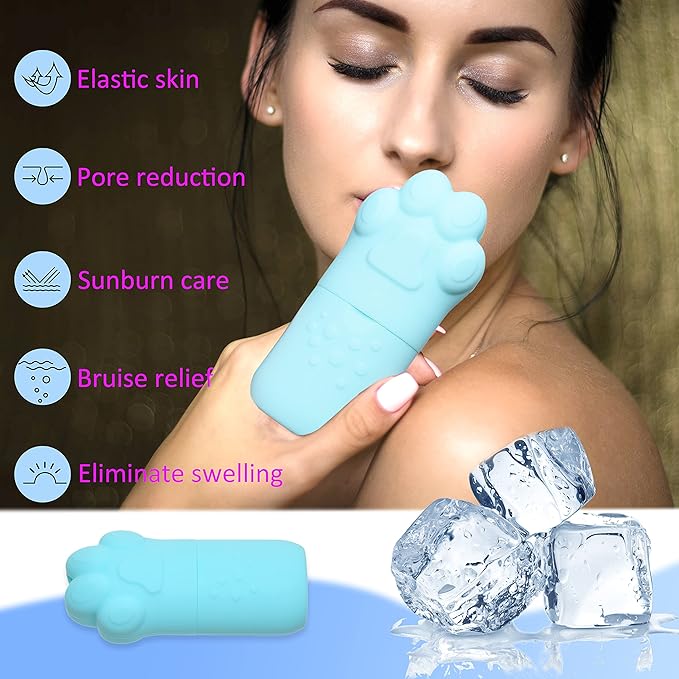 Kare & Kind 1x Ice Rollers - Paw-Shaped Silicone Mold - Use for Face and Body - Ice Mold for Skin Care, Reducing Puffiness Redness and Relaxation