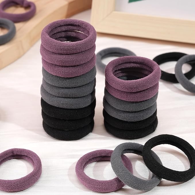 CÉLLOT 100PCS Hair Ties for Women, No Crease Elastic Hair Ties, 4cm Diameter Seamless Nylon Hair Bands, Normal Ponytail Holders, Cameo Tone