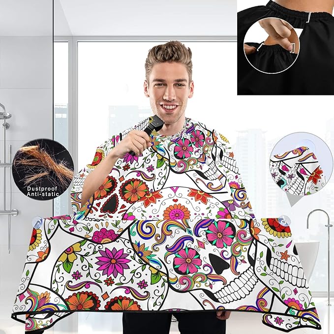 visesunny Professional Barber Cape Polyester Hair Cutting Salon Cape Apron Anti-Static Beard Bib Grooming Apron