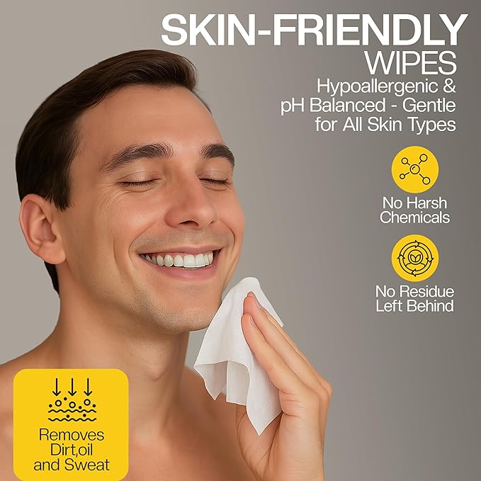 The Nobleman Cleansing Wipes Variety Pack (8 Packs, Charcoal)