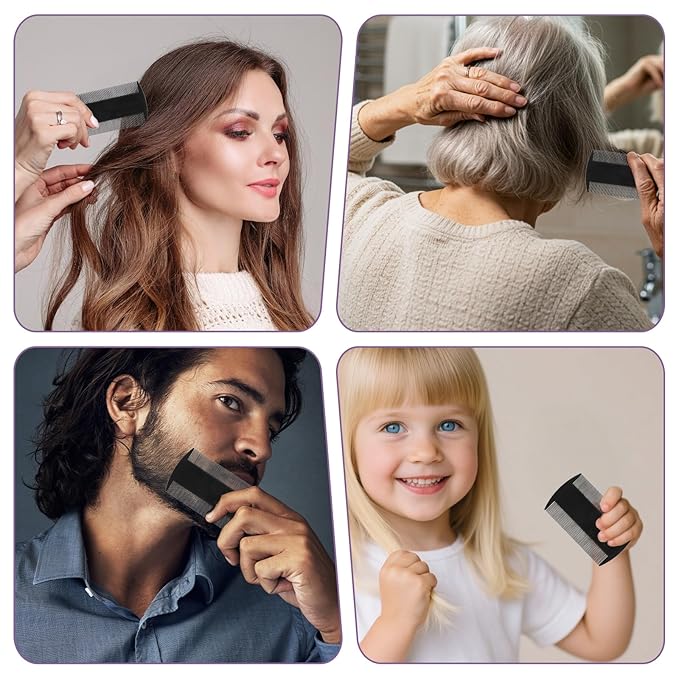 5 Pack 3.5" Double-Sided Pocket Comb, Mustache 2 Sides Combs, Dandruff Removal Hair Combs for Men's Beard Mustache Detangling Knots Hair Free
